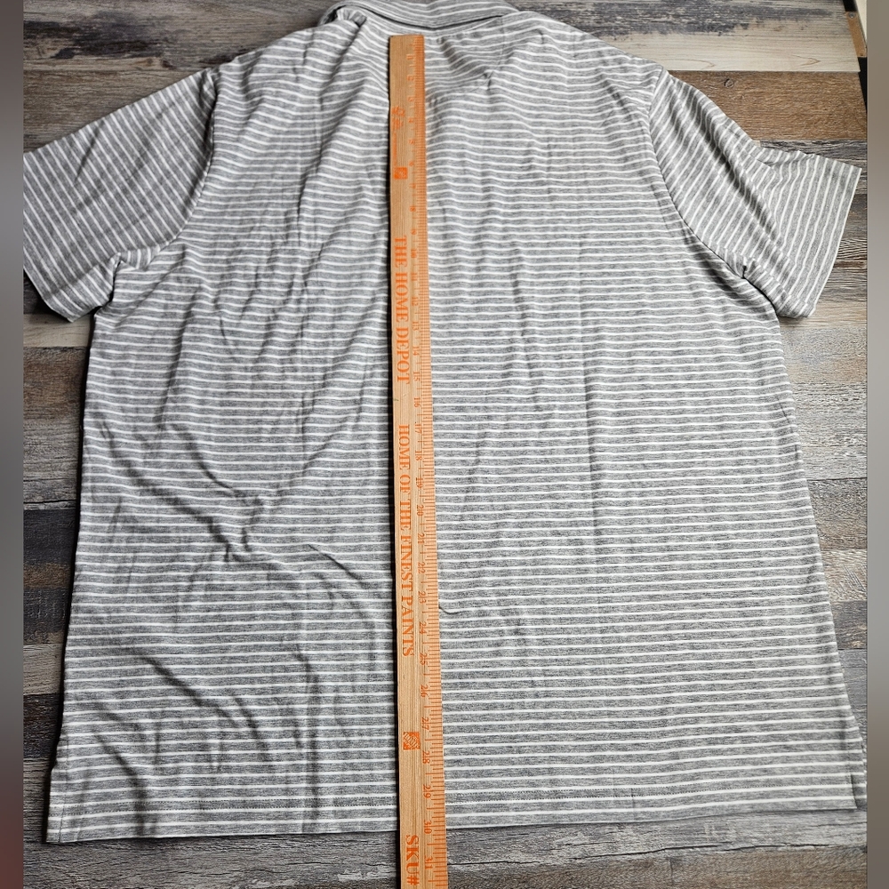 Polo Ralph Lauren Men's Polo Shirt NEW Classic Fit Grey And White Stripes XL - Picture 5 of 8